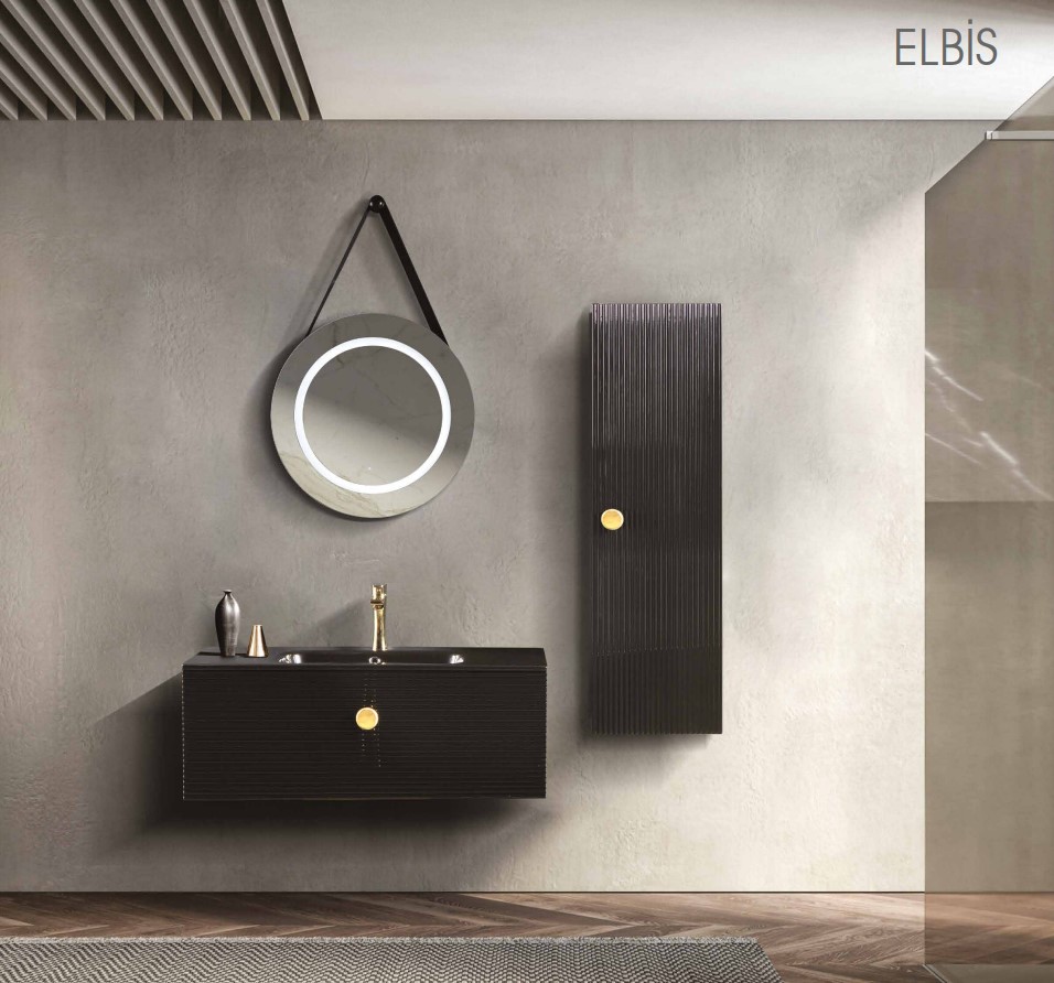 BANYO DOLABI ELBİS SİYAH - BOY DOLABI 